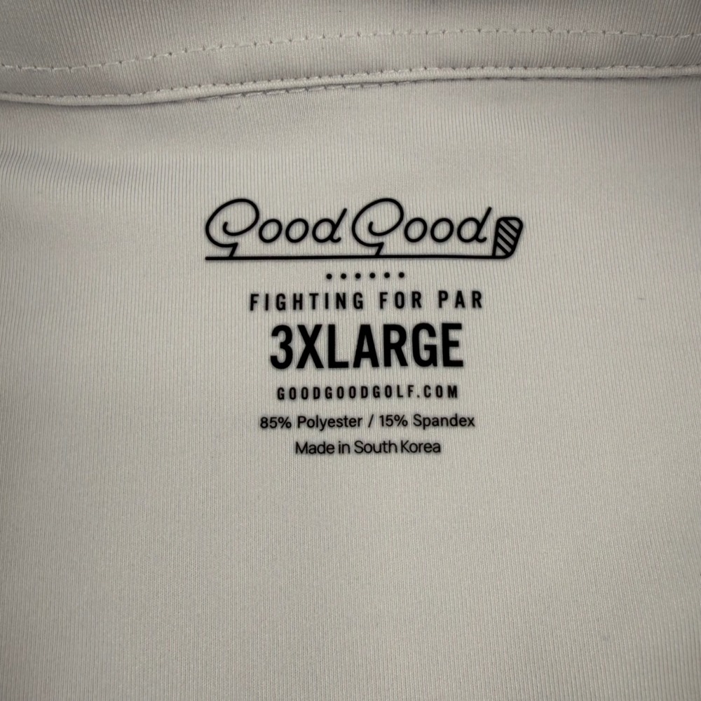 Good Good Golf Polo Mens 3XL Blue Monogram Print Performance Short Sleeve Shirt - Picture 2 of 7